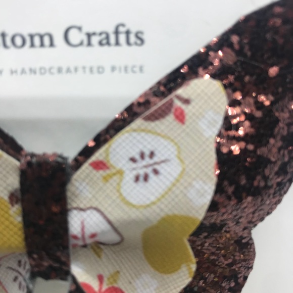 3.5 Inch fall Autumn Apple orchard butterfly bow - Picture 2 of 3